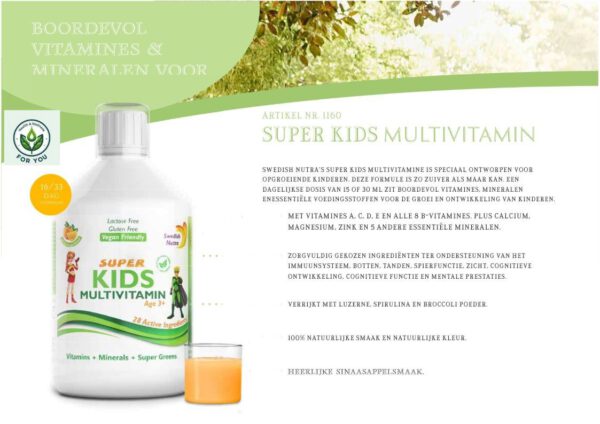 Swedish Nutra Super Kids Multivitamin - Afbeelding 5