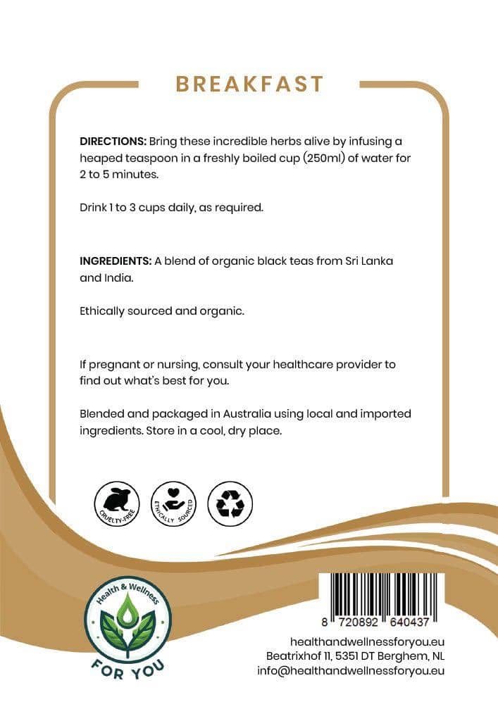 Health & Wellness For You organic Breakfast tea - Afbeelding 3