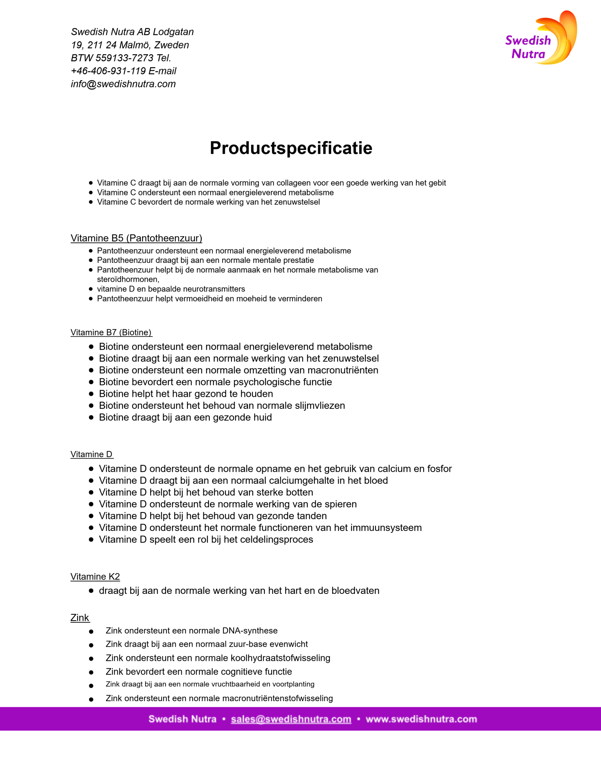 Swedish Nutra Marine Collagen 15.000 mg