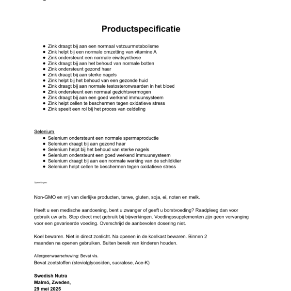 Swedish Nutra Marine Collagen 15.000 mg