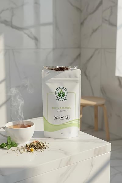 Health & Wellness For You Belly Balance Losse Bladeren Thee, Groene Munt Smaak, Biologisch, Cafeïnevrij, 90g - Afbeelding 6